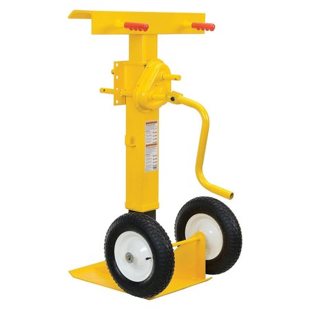 GLOBAL INDUSTRIAL Hand Crank Trailer Jack Stand 100,000 Lb. Static Capacity 985432
